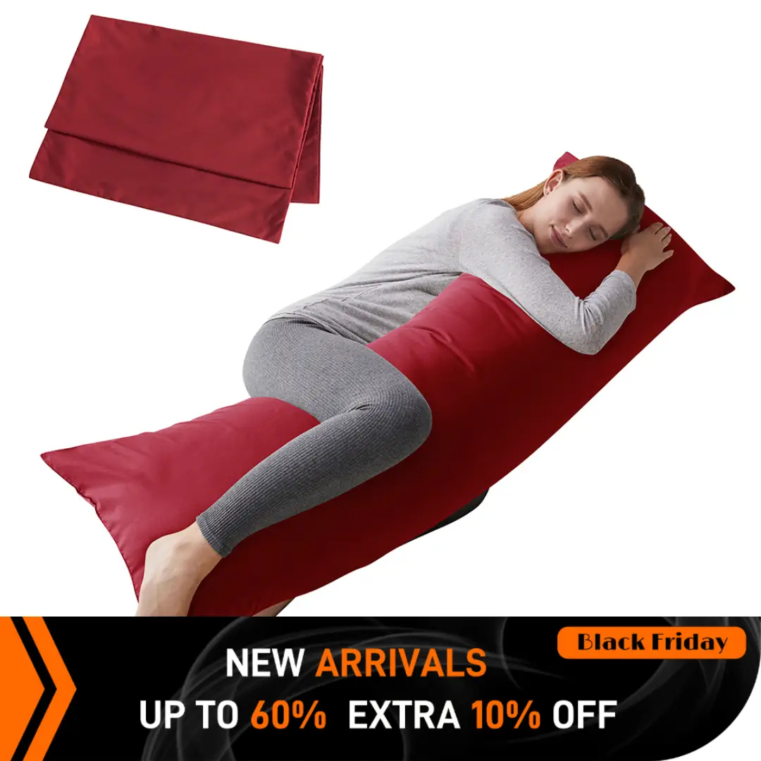 【Back To School】ELNIDO QUEEN Body Pillow with Pillowcase-BodyPillow For Aduits-Side Sleeper Pillow-Machine Wash Breathable