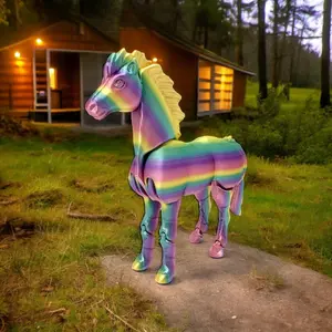 Vibrant 3D Printed Horse cabin decor figurine decor creative animal print item desk figure desktop display room ornament home furnishing