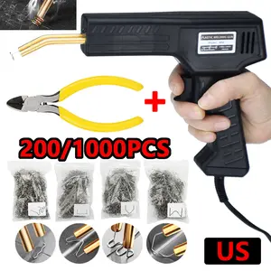 New 50W Plastic Welder 3s Rapid Fever Welding Repair Kit With Welding Nails + Pliers Plastic Welding Gun Used To Repair Most Plastic Cracks Repair Kit Overheating Protection
