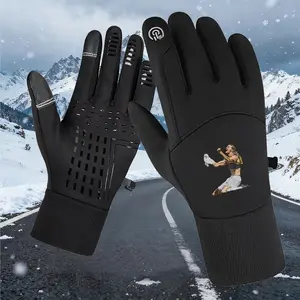 Bills Mafia Printed Gloves Warm Winter Unisex Gloves Windproof Waterproof Touchscreen Design Comfortable for Outdoor Sports Skiing Cycling