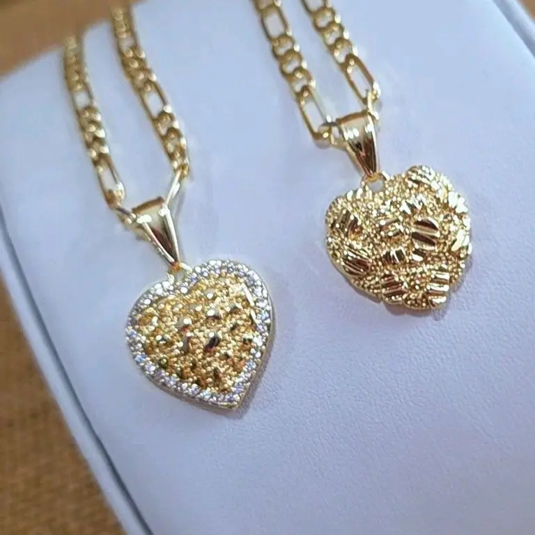 nugget Gold-plated necklace earrings