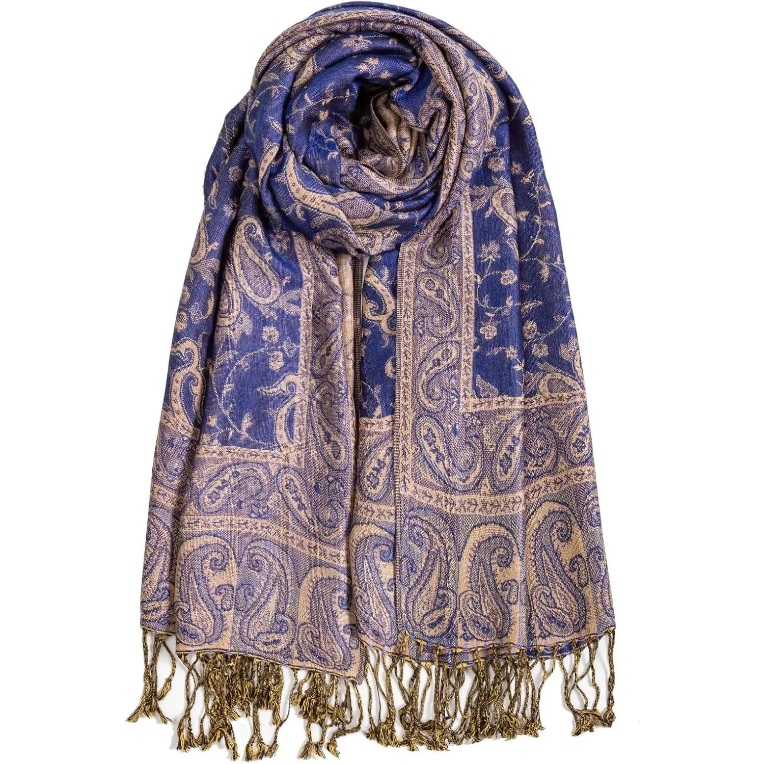 Pashmina Feel Shawls Wraps for Women Rave Scarf Soft Silky Reversible Men Scarves