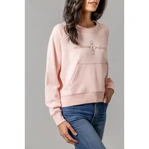Kimes Ranch Gracie Cropped Crewneck in Pink