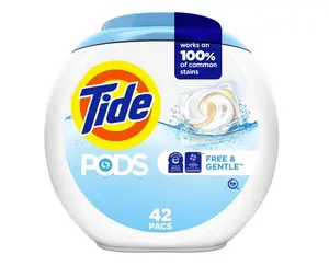 Tide Pods HE Compatible Laundry Detergent Pacs - Free Gentle - 33oz/42ct