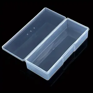Transparent Storage Box for Nail Tools and Cosmetics - Organize Your Manicure Supplies with Ease, Desktop Storage Box