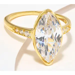 Diamonique Classics Marquise Ring, Sterling Silver