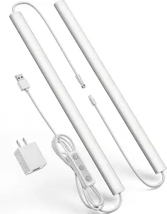 Dimmable Plug-In Under Cabinet Lighting: 2Pcs 12 Inch Cold White 6000K  USB LED Closet Lights - Perfect for Kitchen, Desk, Sink, Workbench