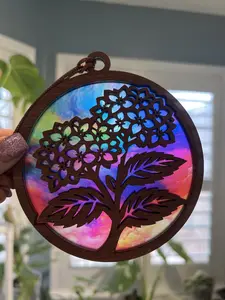 Hydrangea Suncatcher for Sunny Window