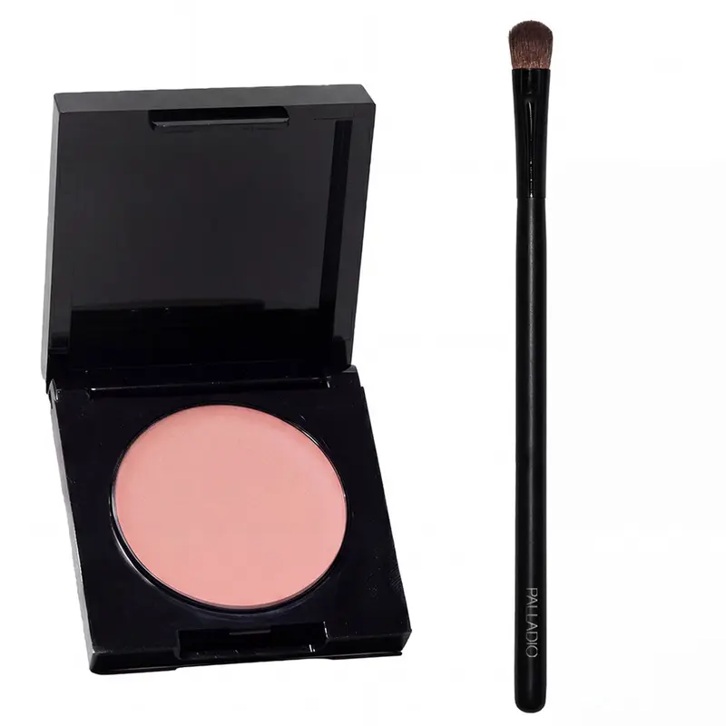 Palladio Under Eye Brightener & Shadow Brush Set - Gluten-Free Concealer Makeup Product, Caffeine Peptides, Vitamin E, Lightweight Blendable Primer for Dull Tired Skin, Light to Medium Shade (Blends for Natural, Refreshed Look), Blend