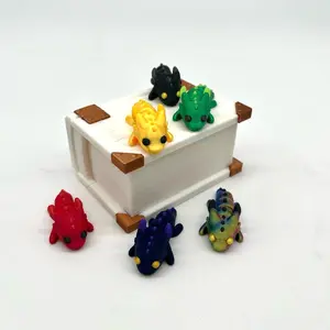 Mythical Book Box with 6 Dragon Figures