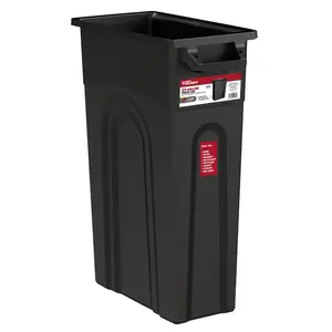 Hyper Tough 23 Gallon Heavy Duty Plastic Highboy Garbage Container, Black, 1 Each