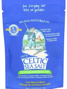 Natural Fine Ground Mineral Sea Salt with Savory Flavor, 0.25 lb Resealable Bag, Healthy Cooking Salt