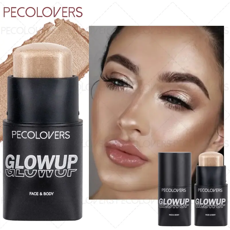 1PC Highlighter Stick Glow Highlighter Brightening Face Contour Highlight Makeup For Face, Beauty Face Makeup, High Shine Makeup, Highlighting Stick