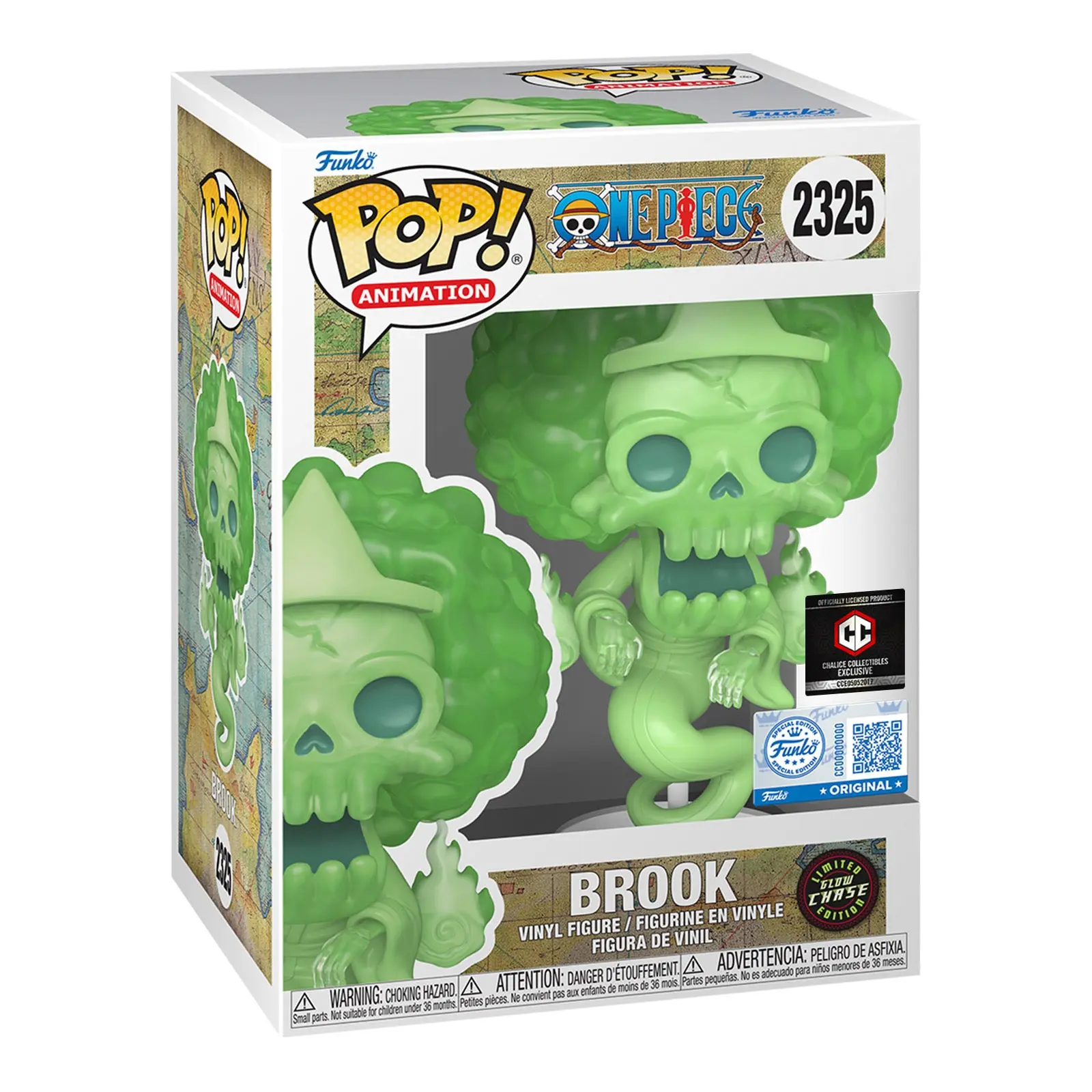 Funko Pop! One Piece - Brook (Ghost) (Chalice Collectibles) (Chase) #2325 Collectible Pop Vinyl Figure (Stickers May Vary)
