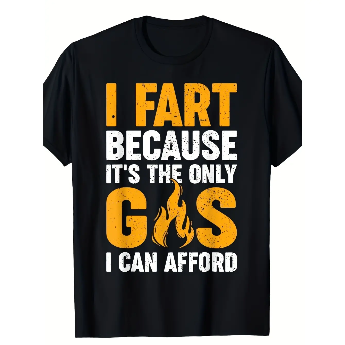 Customized Graphic T-Shirt for Men, Funny Gas Prices Print, Casual Regular Fit Crewneck Tops, Soft Fabric Garment with Durable Distressed Design, Shortsleeve, Classic