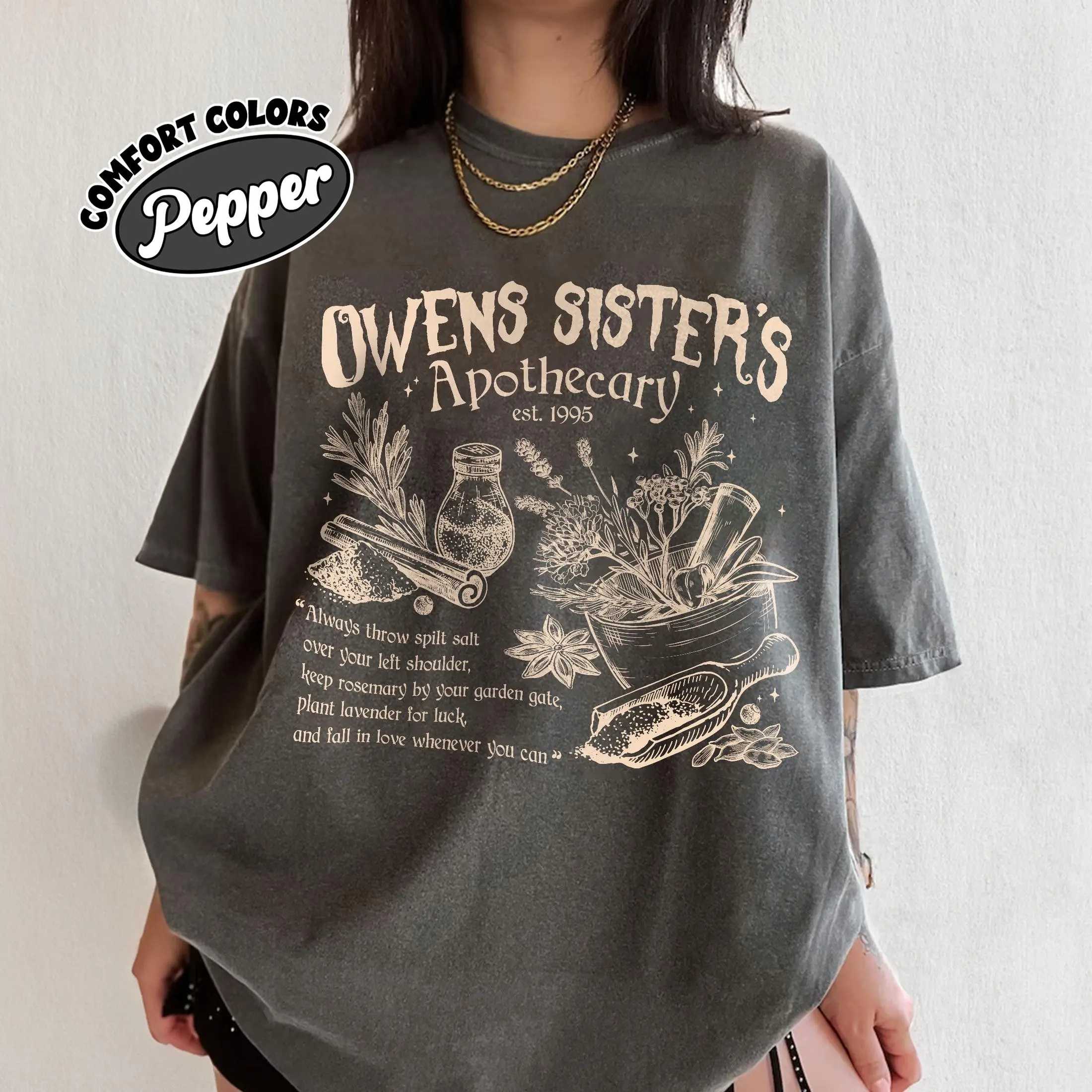 Comfort Colors Magic Practical Shirt - Apothecary Owens T-Shirt, Magical Witch Shirts, Witchy Woman Shirt, Halloween Gift For Friends