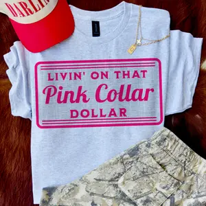 Pink Collar Dollar Hot Pink shirt, vintage western graphic tees, western outfits women, women's graphic tees clothes, western clothing, cowgirl outfits stuff, country concert outfits, western tops clothes