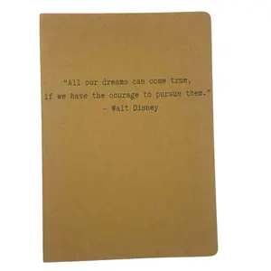 Custom Engraved Journal with Walt Disney Quote All Our Dreams Can Come True in Typewriter Font Inspirational Notebook