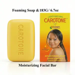 6.7oz Natural Brightening Carrot Facial Soap Bar 183g - Carrot Extract & Vitamin C, Gentle Cleansing for Sensitive Skin, Perfect Birthday Gift for Her