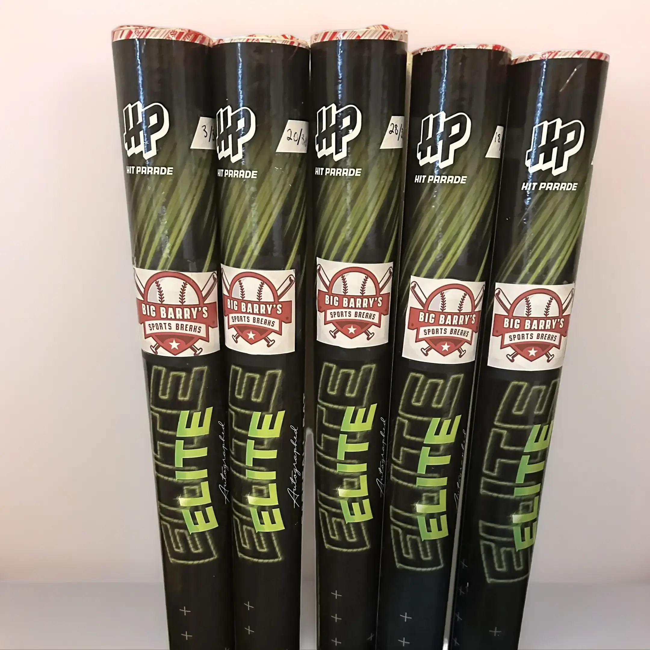 Hit Parade 2026 Elite series certified autographed baseball bat. Big Barry's Sports Break get your teams TRIO baseball bat break with complimentary cards.