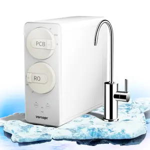 Vortopt7 Stage Reverse Osmosis Water Filter System-800 GPD Tankless RO Water Purifier System for Drinking Water,0.0001μm Filtration Reduces PFAS,3:1 Pure to Drain,DR4e, WD-C1S Smart LED Faucet Reverse Osmosis System
