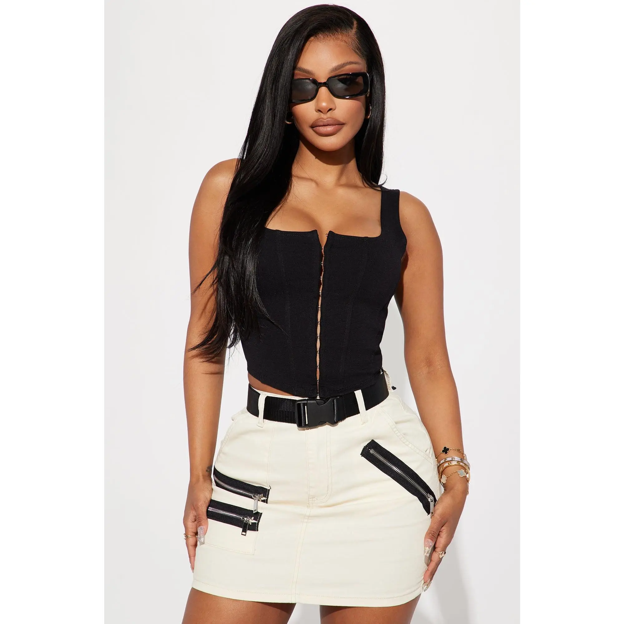 Belle Corset Top - Black