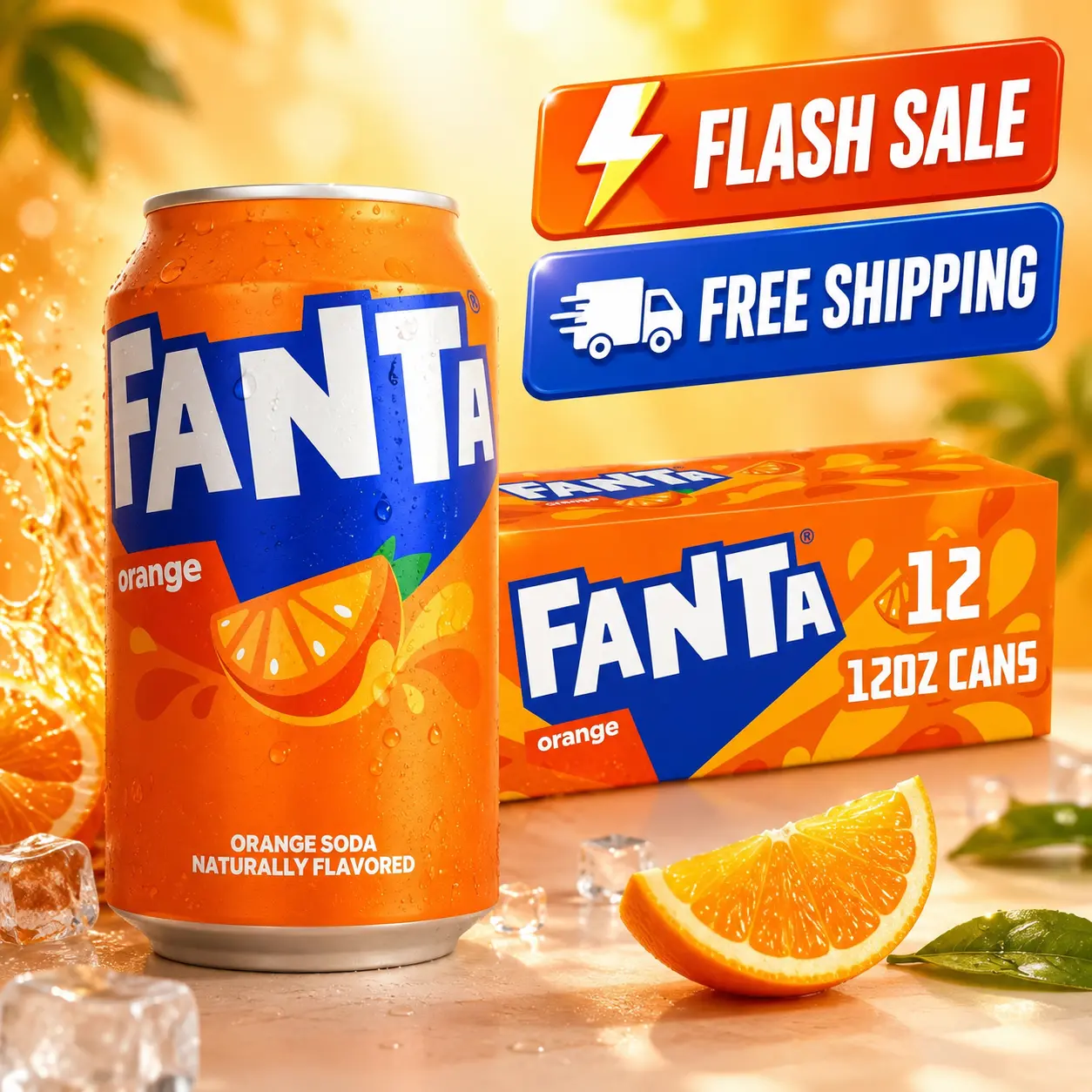 Fanta Orange, 12 fl oz, 12 Pack