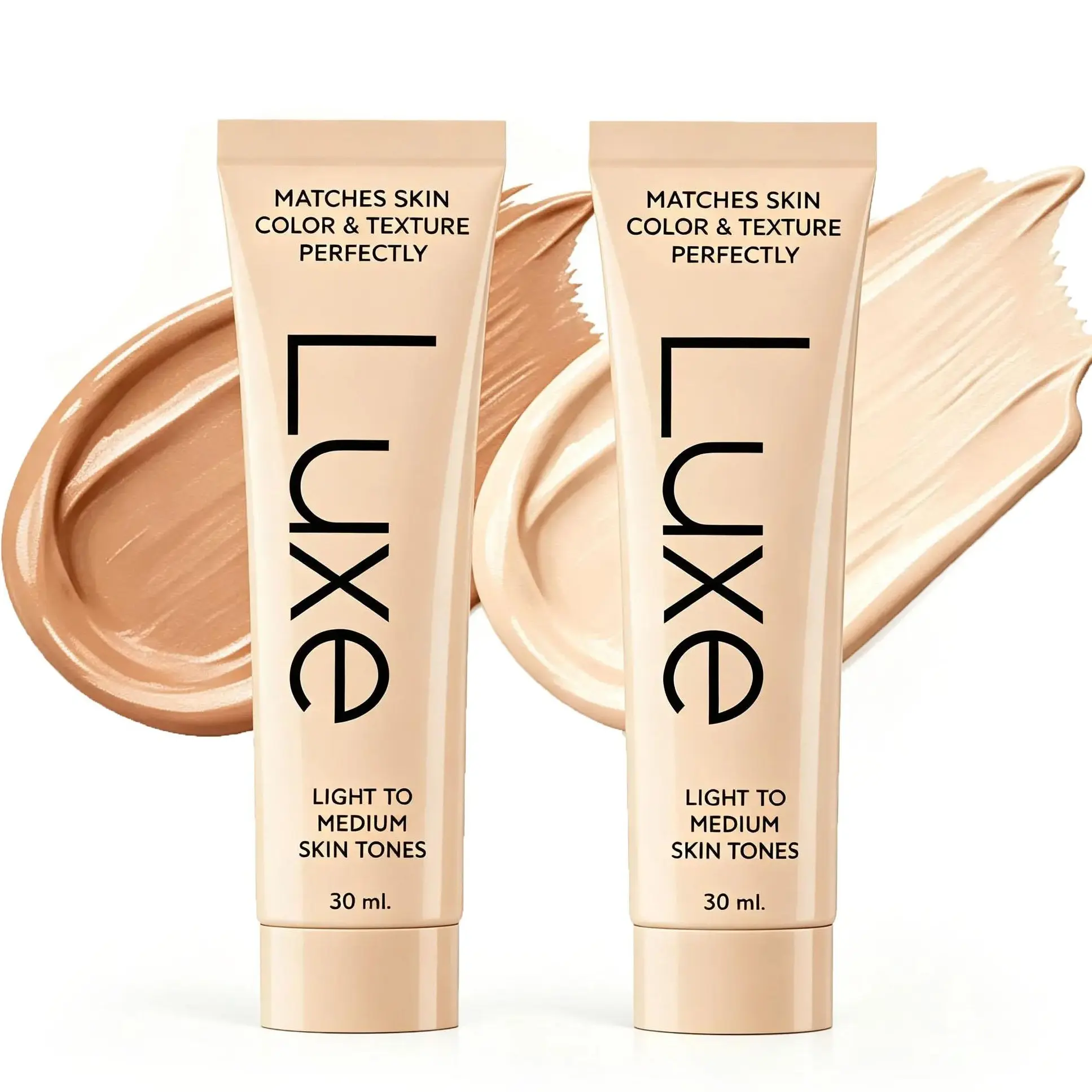 Luxe Color Changing Foundation for Women – Instantly Adapts to Your Skin Tone – Buildable Light-to-Medium, Medium Dark-to-Dark, Coverage – 12-Hour Wear – Natural Dewy Finish