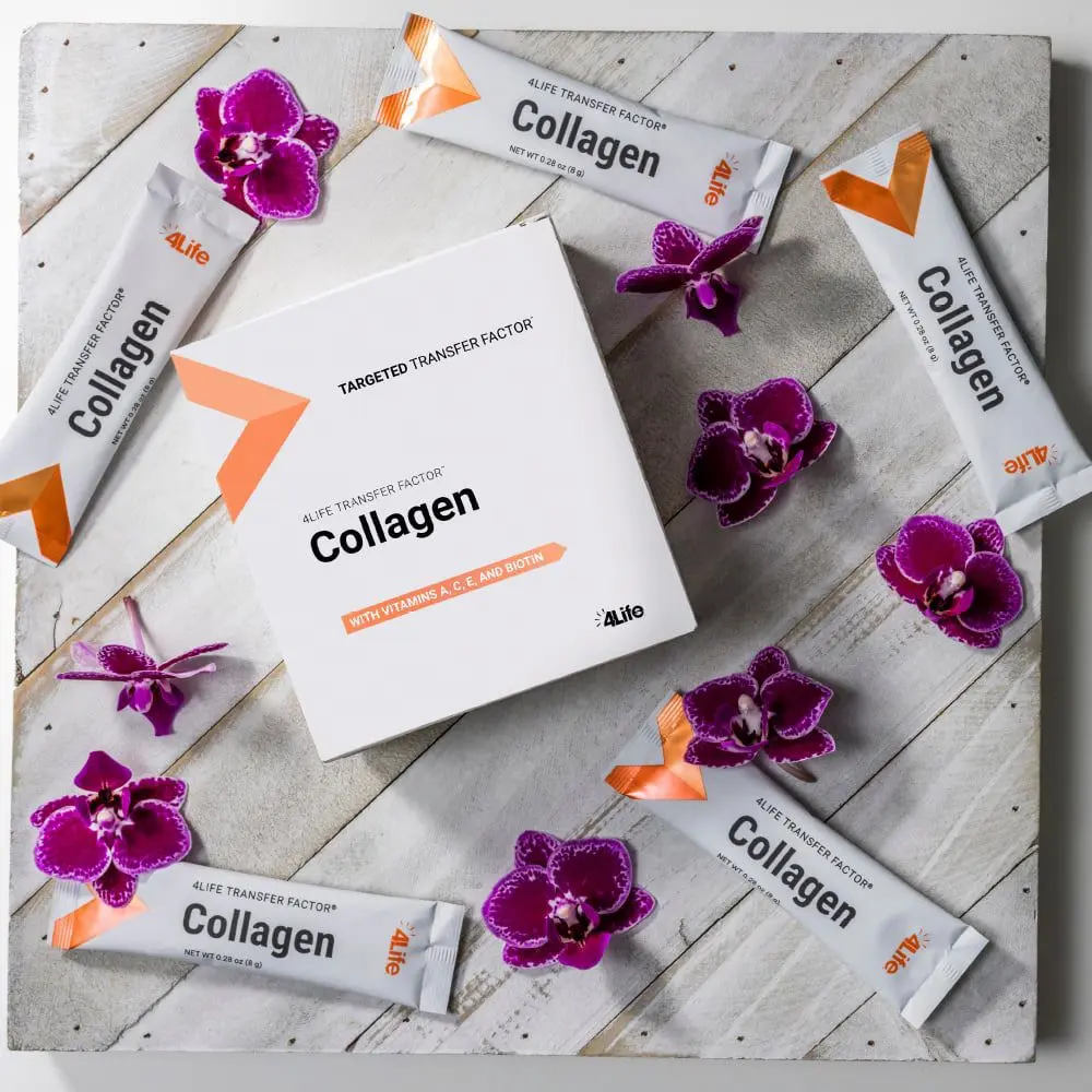 4life Hydrolyzed 5 types of Collagen with Astaxanthin, Biotin, Vitamin A,C,E, and wheat extract