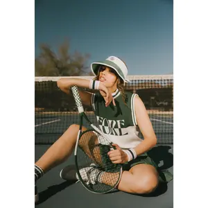 Fore Sleeveless Sweater - Green/White