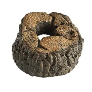 212 MAIN Real Fyre Wood Chunk Decorative Cover - Ceramic Camouflage Home Decor Box, Fireplace Interior Decoration Accessory for Creating Realistic Vibe
