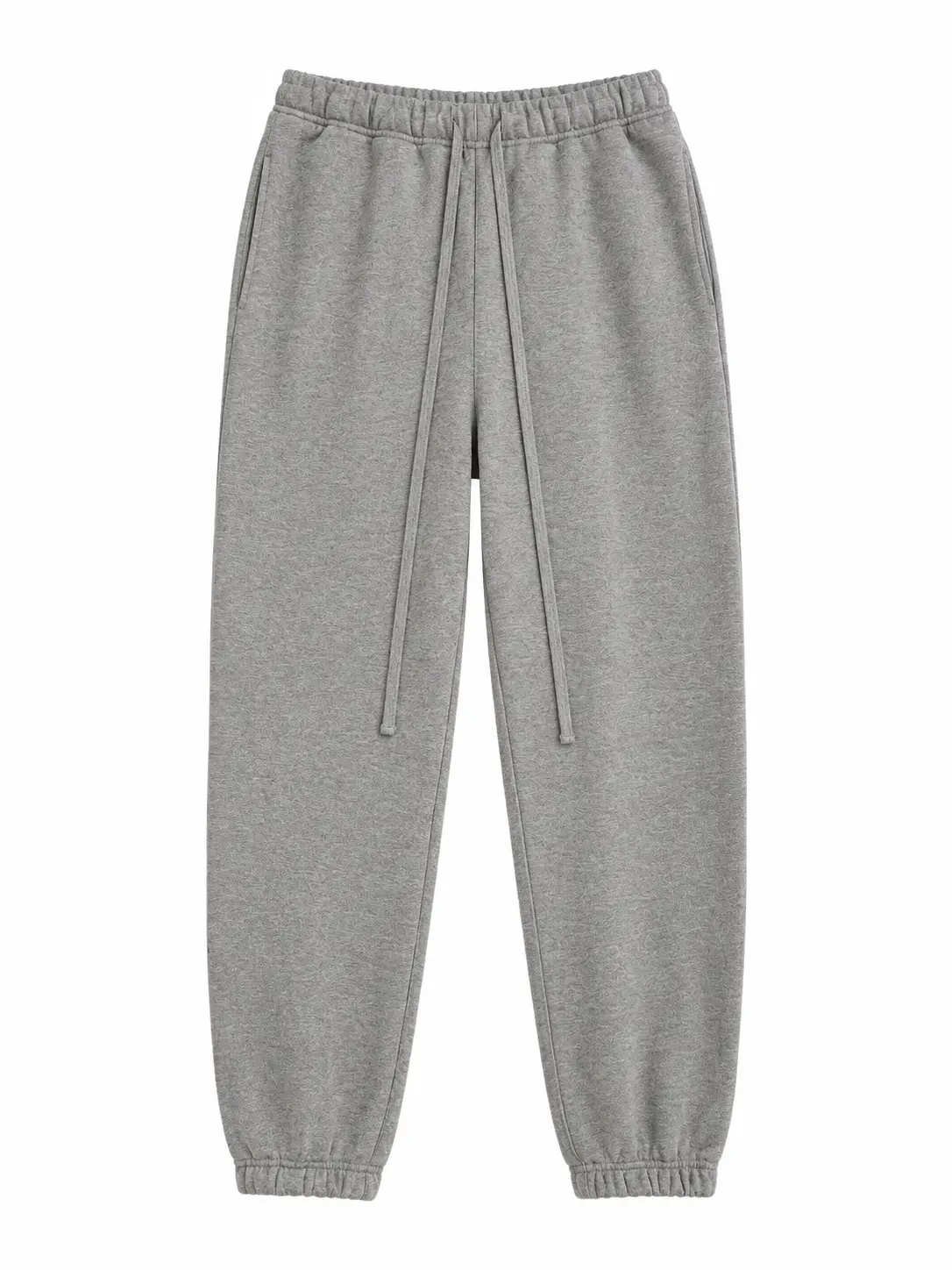 Deep Gray Cuffed Sweatpants Men Athletic Fit Gym Joggers Straight Loose Cotton Lightweight Workout Drawstring Sweat Pants