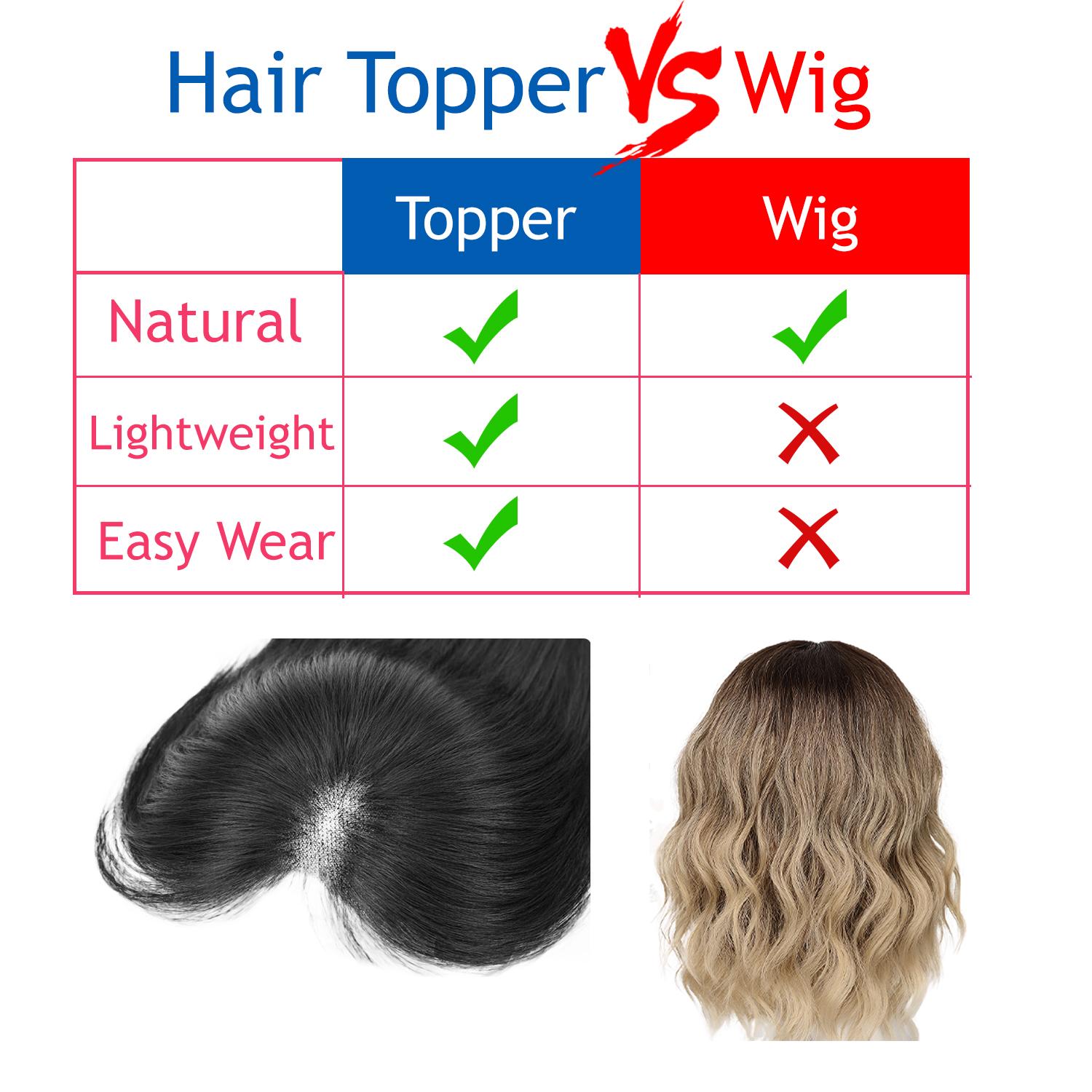 ONLYCUTE Hair Topper 22 inch Slightly Layered Synthetic Extensions No Wig Cap Required Large Piece Natural Invisible Add Volume Length for Women #summervibes