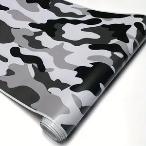 Car Camouflage Pattern Film, Modern Camouflage Style Car Decorative Film, Self Adhesive Car Sticker, Car Exterior Accessories