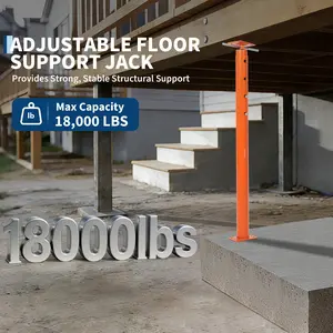 18000 lbs Heavy Duty  Orange Red, 19-36in Adjustable Steel Floor Jack Post Tool-Free Screw Jack Adjustment Home Foundation Repair, Basement Beam & Joist Leveling