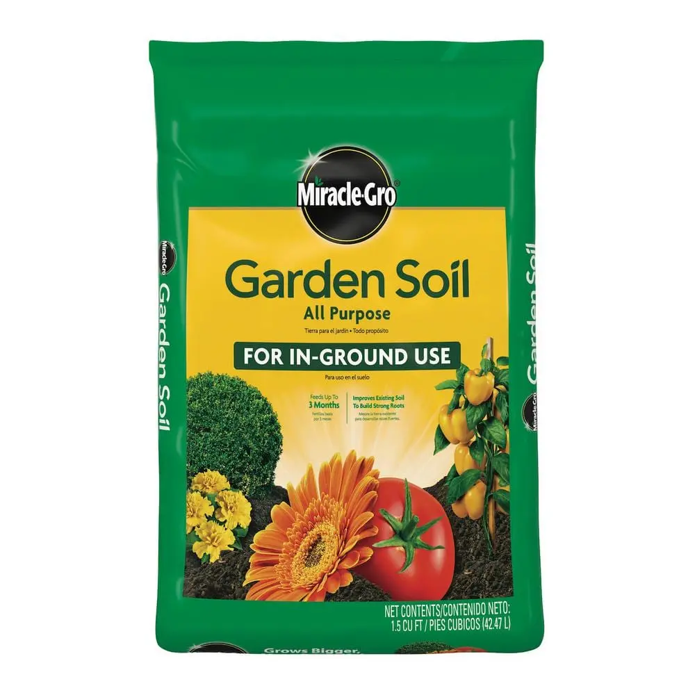 Garden Soil All Purpose 1.5 cu. ft. for In-Ground Use, Gardens and Raised Beds, Flowers, Vegetables, Trees, Shrubs