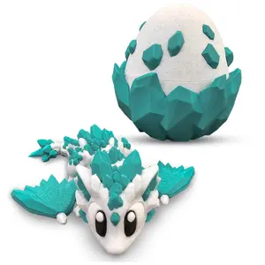 Emerald Guardian Dragon – Fully Articulated Fantasy Beast with Crystal Egg  Jewel Core Aesthetic Energy