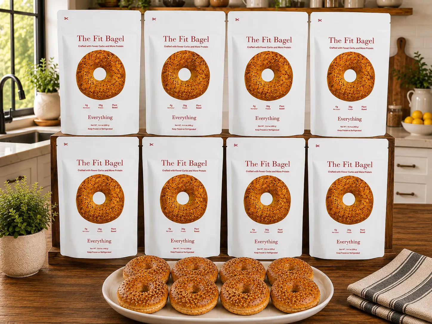 Fit Bagel - Everything ( 8 bags )