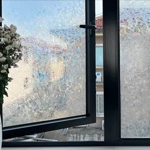 Static Self-Adhesive Window Sticker, Eco-Friendly No Glue, Laser Crescent Static Window Decal, Living Room Bedroom Decor, Summer Gift