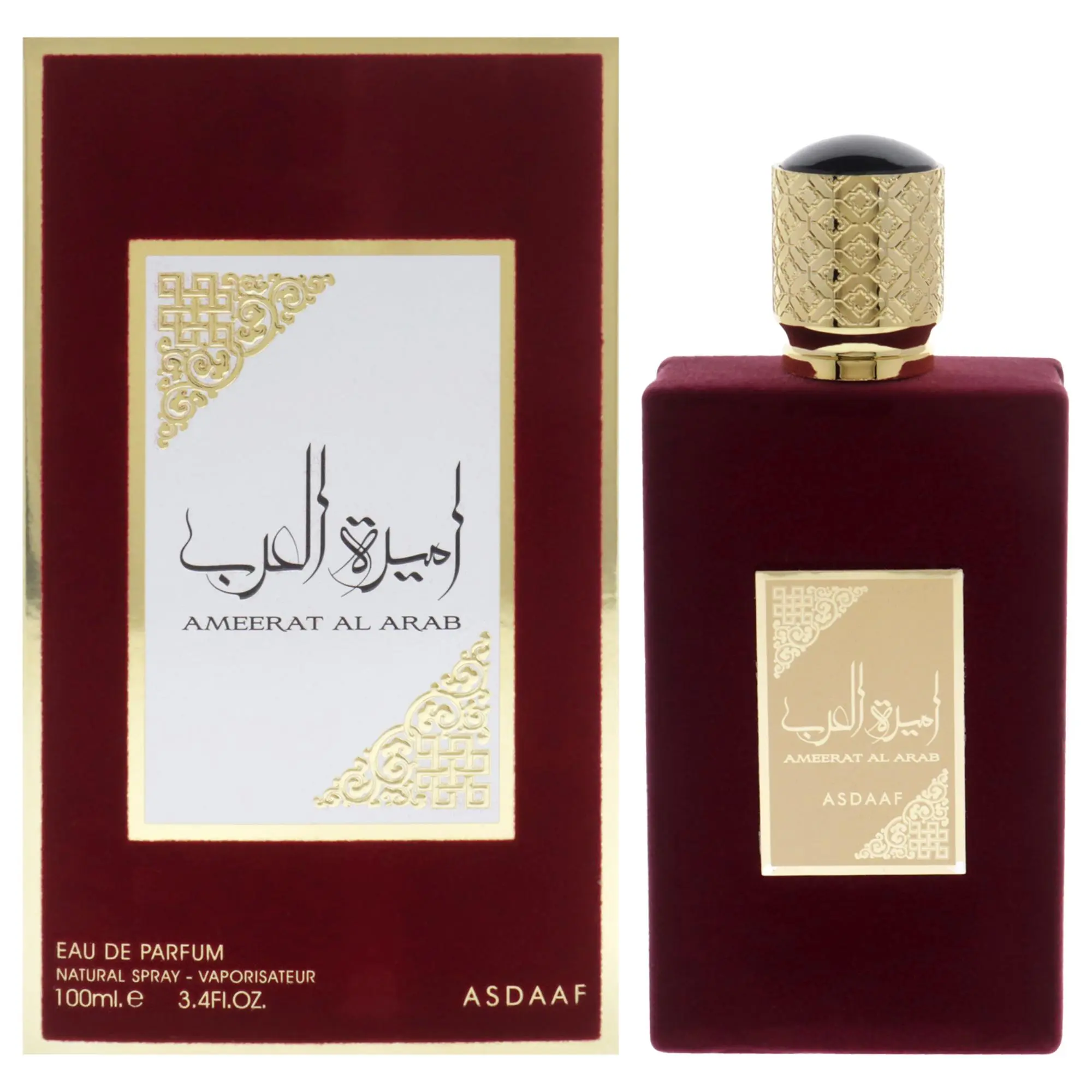 Lattafa Asdaaf Ameerat Al Arab Eau De Parfum for Women — Bergamot, Lemon, Grapefruit, 3.4 oz (100 ml) | jasmine, bergamot perfume, rose, lemon perfume, oud, bergamot lemon, lemon grapefruit, grapefruit jasmine, grapefruit perfume, bergamot fragrance, warm