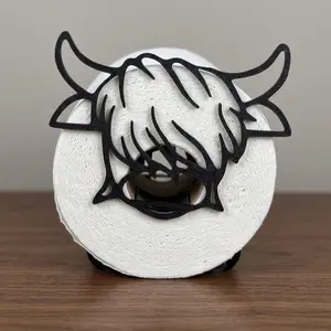 Highland Cow Toilet Paper Roll Holder