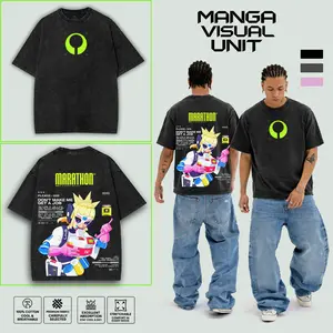 Bungie Marathon Gameplay Oversized  Soft Cotton Washed Graphic Tee Vintage Streetwear Soft Y2K Grunge 90s TShirt Men