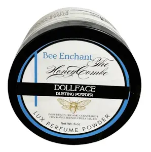 Bee Enchant’s Doll Face Custom Body Dusting Perfume Powder- Scented - Finely Milled powder Talc-Free Fragrance Vanilla Daily- Natural Shower Powder Cosmetic-body powder- perfume powder