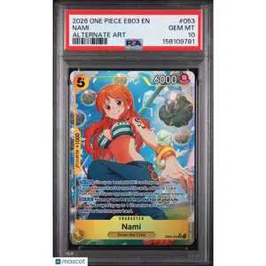2026 One Piece EB03-Extra Booster Nami  Alt Art PSA 10 GEM MINT