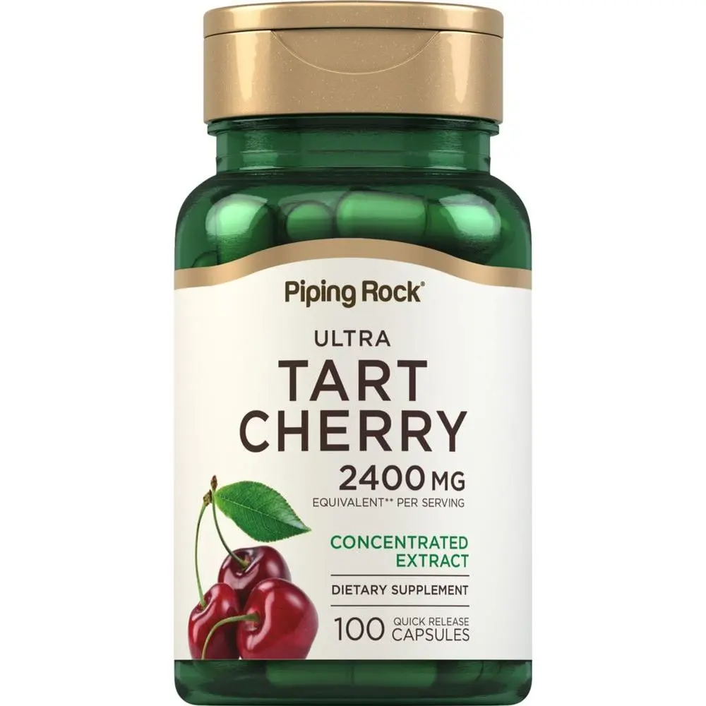 Piping Rock Tart Cherry Capsules | 2400 mg | 100 Count | Concentrated Extract | Non-GMO, Gluten Free Supplement