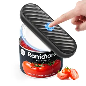 Electric Can Opener for Seniors - Rechargeable Hand Held Automatic Kitchen Can Opener with Smooth Edge, One Touch, Easy to Use, Safe & Hands Free Operation for Elderly, Arthritis Users, Black