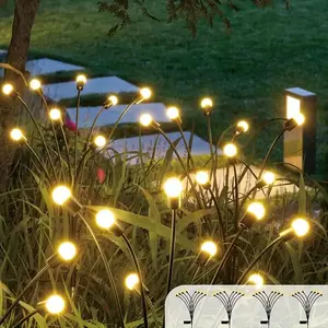 Firefly Garden Lights, Solar Outdoor Swaying Lamp, Cozy Lighting, Warm White Waterproof Solar Lights Outdoor Garden Decorative Light for Yard Patio Pathway Landscape, Lights