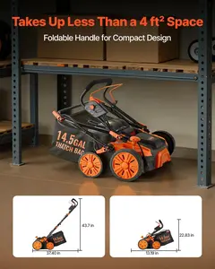 VEVOR 2-in-1 Electric Dethatcher and Scarifier Lawn Dethatcher 13-Inch /16inch  13 Amp