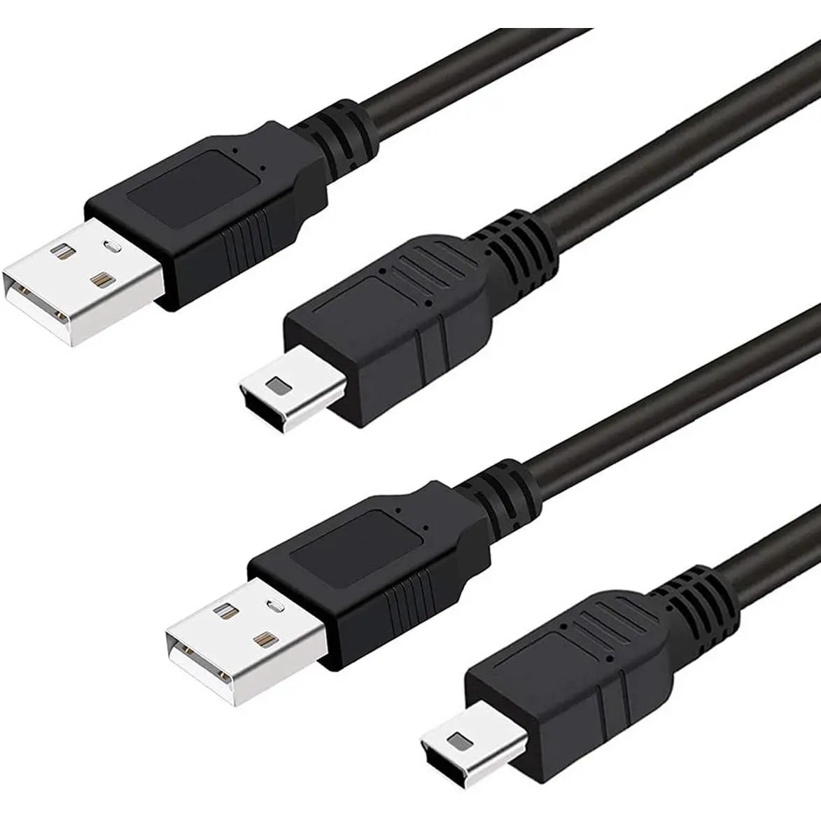 High Quality USB Charging Cable (3 ft Length, Power + Data) for Texas Instruments Calculators - TI-84 Plus, TI-84 Plus C Silver Edition, TI 89 Titanium, TI Nspire CX, TI Nspire CX CAS Graphing Calculators (Pack of 2)