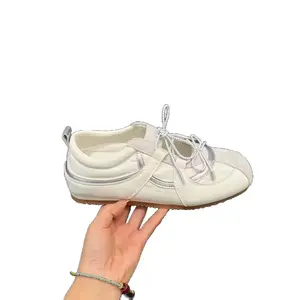 Trendy Vintage Style Lace-Up Sneakers, Non-Slip Soft Sole Casual Flats, All-Day Comfort Footwear Perfect for Work, Casual Outings & Outdoor Activities